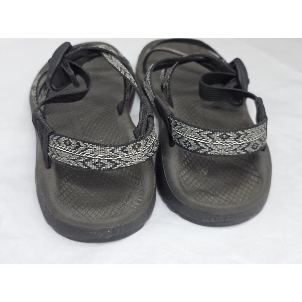 Chaco Women's Sandals Classic Strappy-Gray/White/Black Pattern Size 7 - Picture 3 of 7